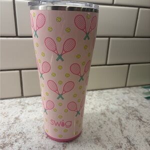 Swig Pink Tennis Design Tumbler